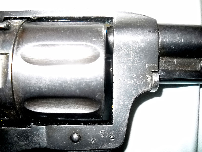 close-up of 1895 Nagant cylinder, loaded